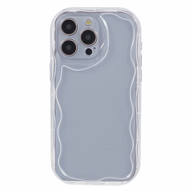 For iPhone 15 Pro TPU Phone Case Wavy Edge Protective Cover