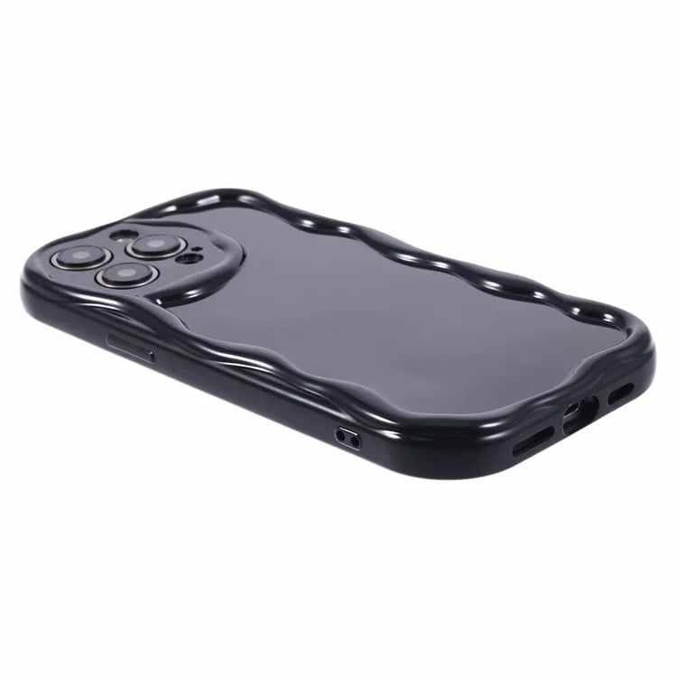 For iPhone 15 Pro TPU Phone Case Wavy Edge Protective Cover