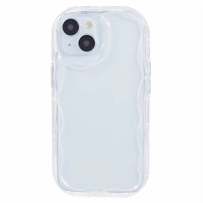 For iPhone 15 Plus Wavy Edge Case Shockproof TPU Phone Cover