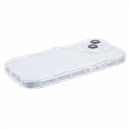 For iPhone 15 Plus Wavy Edge Case Shockproof TPU Phone Cover