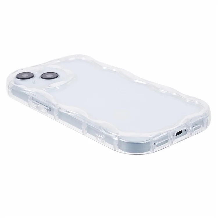 For iPhone 15 Plus Wavy Edge Case Shockproof TPU Phone Cover