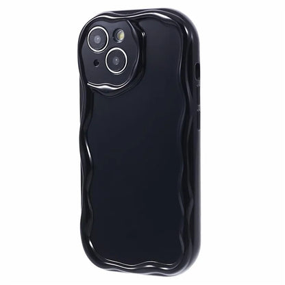 For iPhone 15 Plus Wavy Edge Case Shockproof TPU Phone Cover