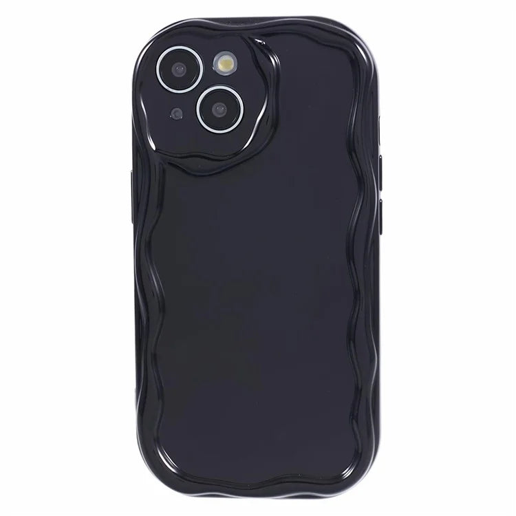 For iPhone 15 Plus Wavy Edge Case Shockproof TPU Phone Cover