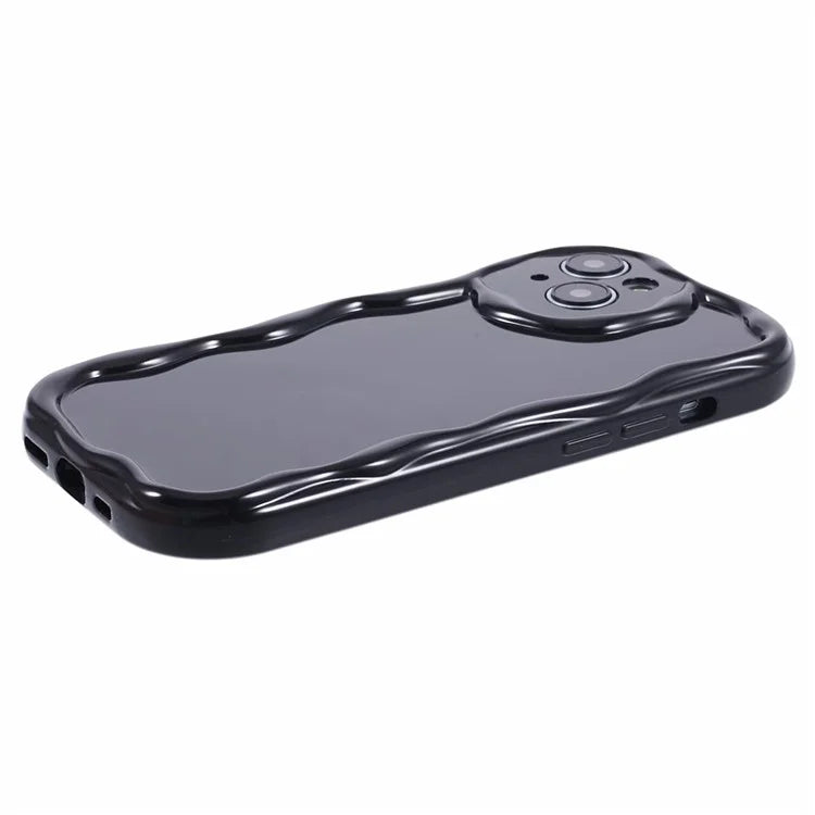 For iPhone 15 Plus Wavy Edge Case Shockproof TPU Phone Cover