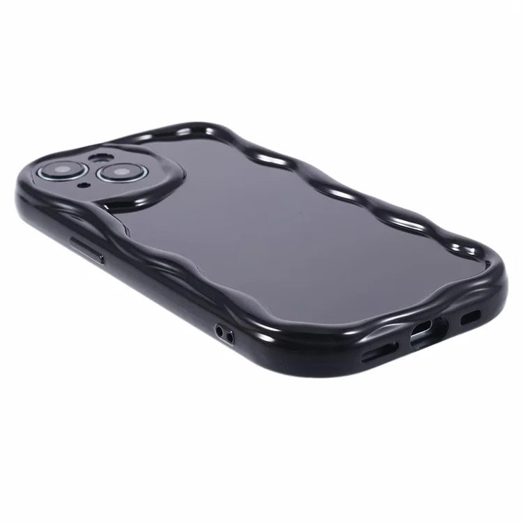 For iPhone 15 Plus Wavy Edge Case Shockproof TPU Phone Cover