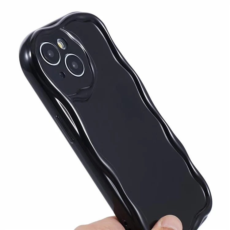 For iPhone 15 Plus Wavy Edge Case Shockproof TPU Phone Cover