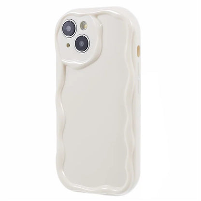 For iPhone 15 Plus Wavy Edge Case Shockproof TPU Phone Cover