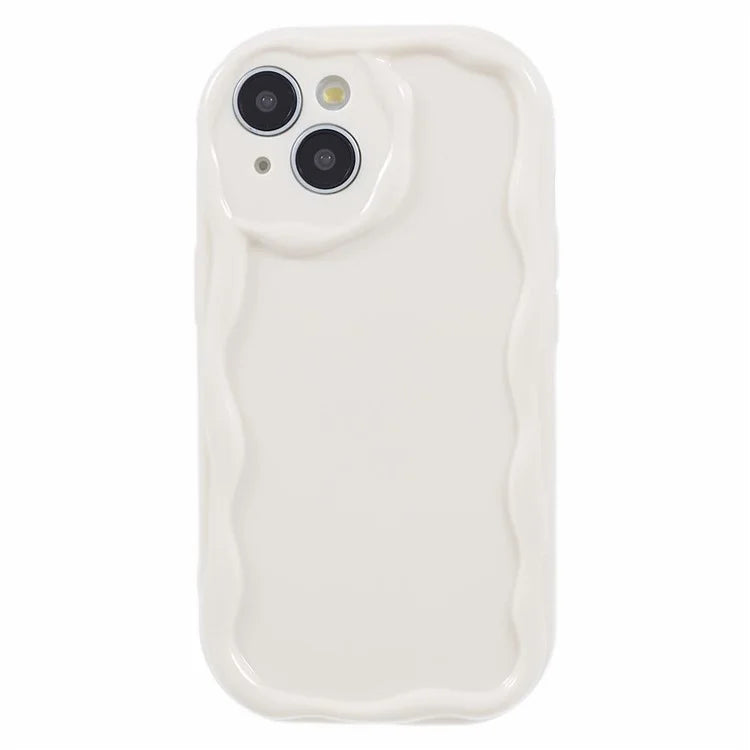 For iPhone 15 Plus Wavy Edge Case Shockproof TPU Phone Cover