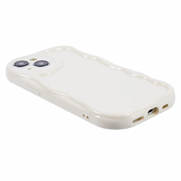 For iPhone 15 Plus Wavy Edge Case Shockproof TPU Phone Cover