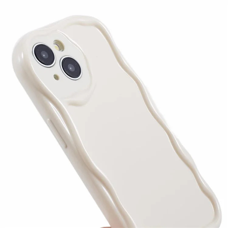 For iPhone 15 Plus Wavy Edge Case Shockproof TPU Phone Cover