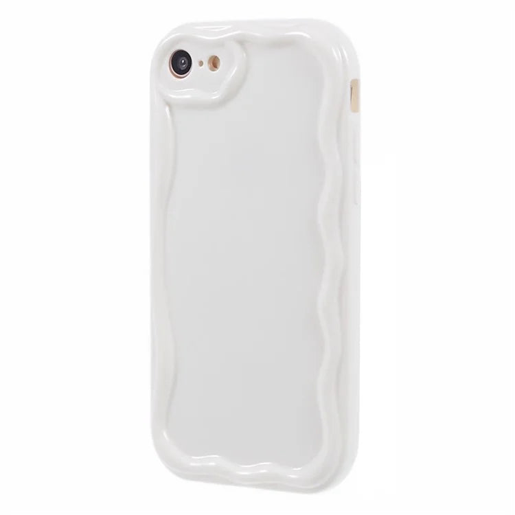 For iPhone 7 / 8 / SE (2020) / SE (2022) Phone Case Wave Shape Frame TPU Cover