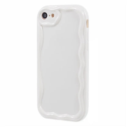 For iPhone 7 / 8 / SE (2020) / SE (2022) Phone Case Wave Shape Frame TPU Cover