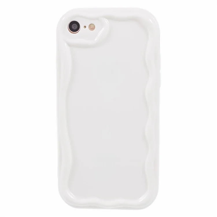 For iPhone 7 / 8 / SE (2020) / SE (2022) Phone Case Wave Shape Frame TPU Cover