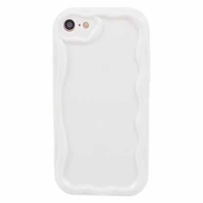 For iPhone 7 / 8 / SE (2020) / SE (2022) Phone Case Wave Shape Frame TPU Cover
