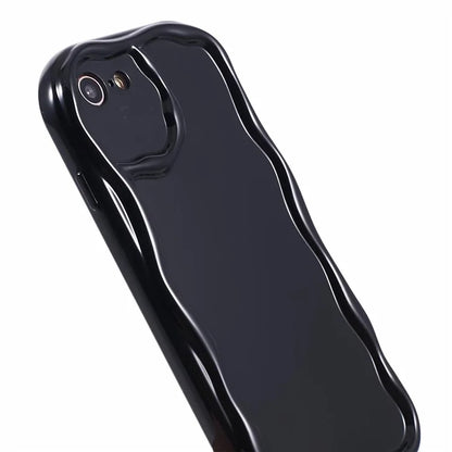 For iPhone 7 / 8 / SE (2020) / SE (2022) Phone Case Wave Shape Frame TPU Cover