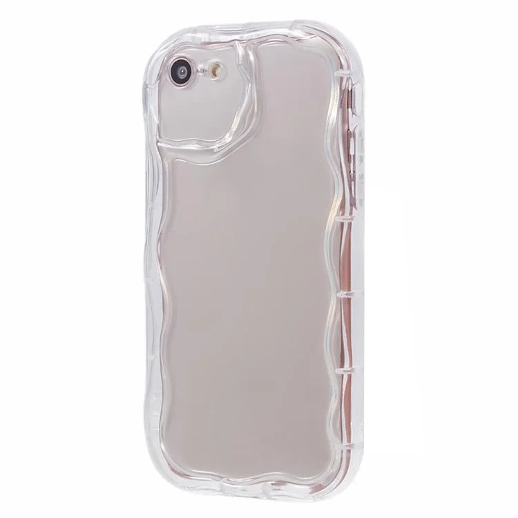 For iPhone 7 / 8 / SE (2020) / SE (2022) Phone Case Wave Shape Frame TPU Cover