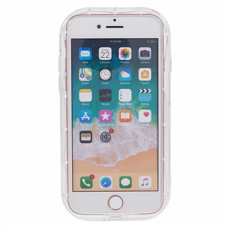 For iPhone 7 / 8 / SE (2020) / SE (2022) Phone Case Wave Shape Frame TPU Cover