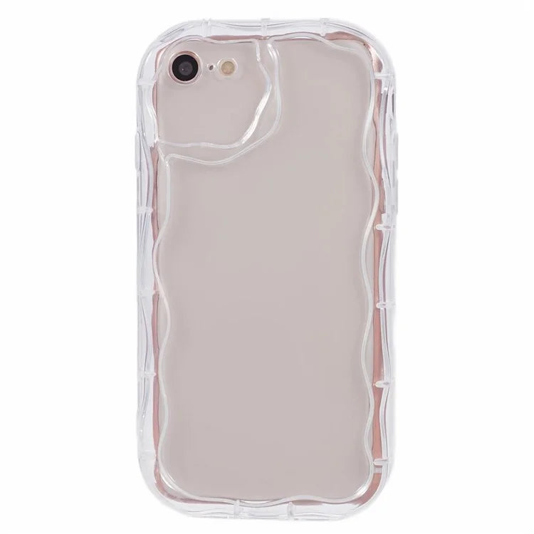 For iPhone 7 / 8 / SE (2020) / SE (2022) Phone Case Wave Shape Frame TPU Cover