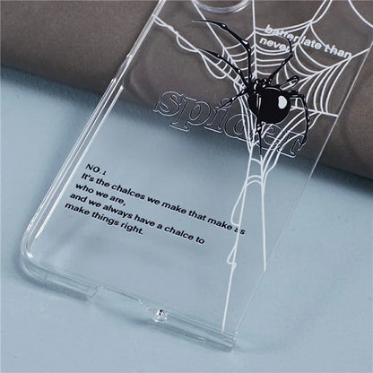 For Samsung Galaxy Z Fold5 5G Clear Case Hard PC Pattern Printing Folding Phone Cover