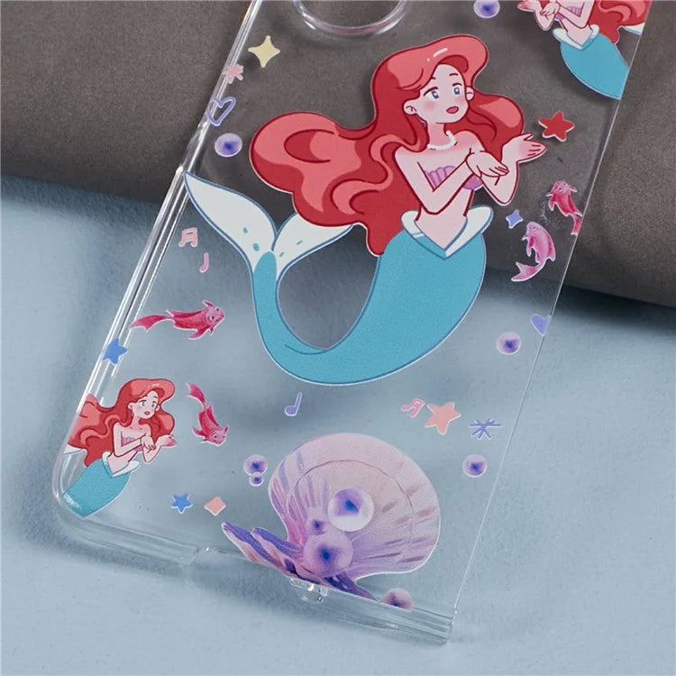 For Samsung Galaxy Z Fold5 5G Clear Case Hard PC Pattern Printing Folding Phone Cover