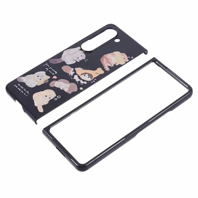 For Samsung Galaxy Z Fold5 5G Phone Case Hard PC Pattern Protective Cover