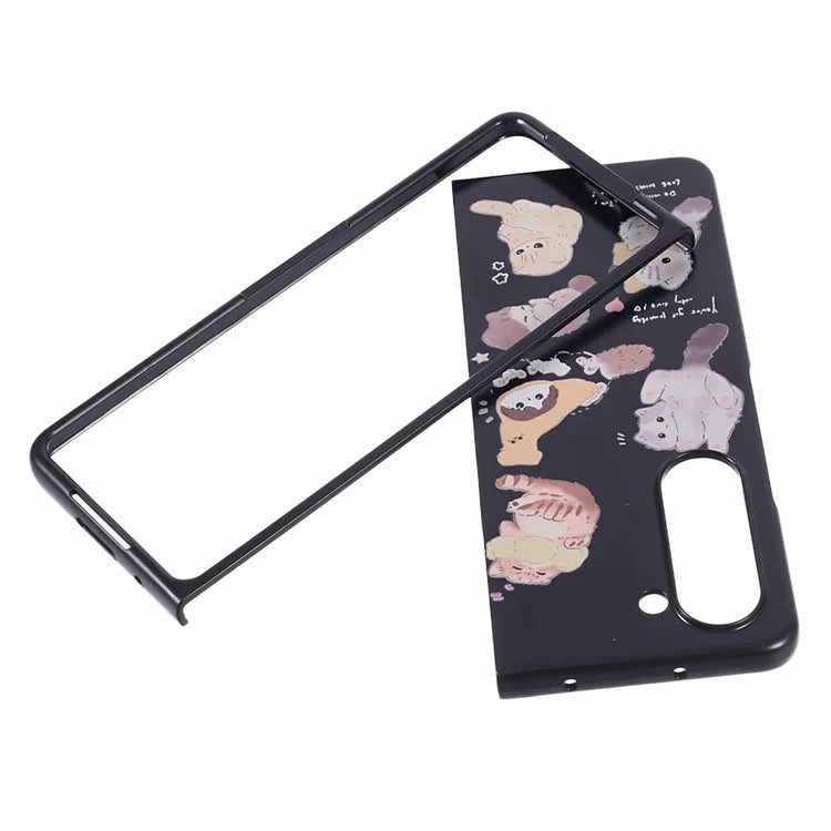 For Samsung Galaxy Z Fold5 5G Phone Case Hard PC Pattern Protective Cover