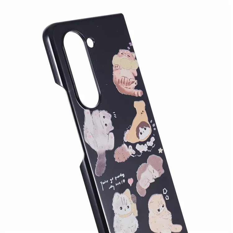 For Samsung Galaxy Z Fold5 5G Phone Case Hard PC Pattern Protective Cover
