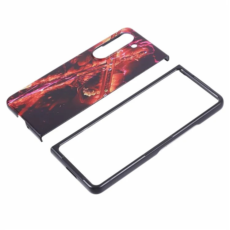 For Samsung Galaxy Z Fold5 5G Phone Case Hard PC Pattern Protective Cover