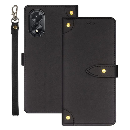 IDEWEI For Oppo A38 4G Phone Case Magnetic PU Leather Stand Flip Cover