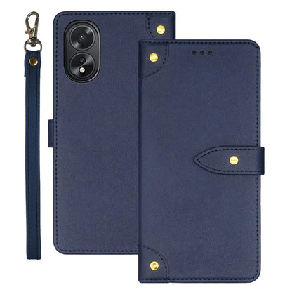 IDEWEI For Oppo A38 4G Phone Case Magnetic PU Leather Stand Flip Cover