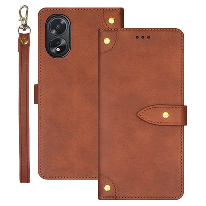 IDEWEI For Oppo A38 4G Phone Case Magnetic PU Leather Stand Flip Cover