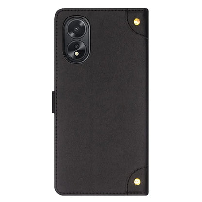 IDEWEI For Oppo A38 4G Phone Case Magnetic PU Leather Stand Flip Cover