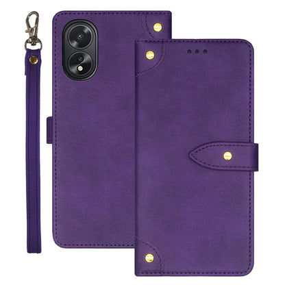 IDEWEI For Oppo A38 4G Phone Case Magnetic PU Leather Stand Flip Cover