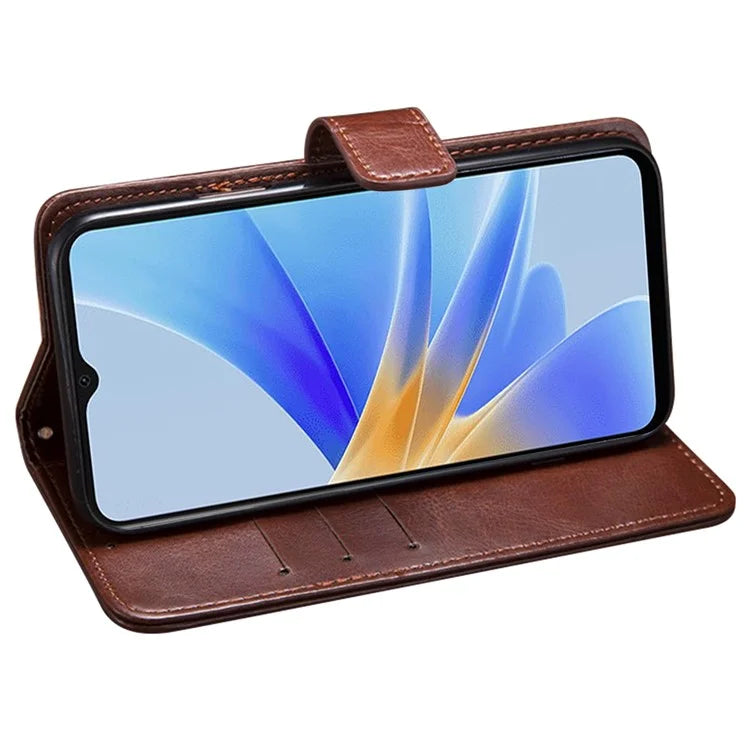 IDEWEI For Oppo A38 4G Case Crazy Horse Texture Flip Leather Wallet Phone Cover