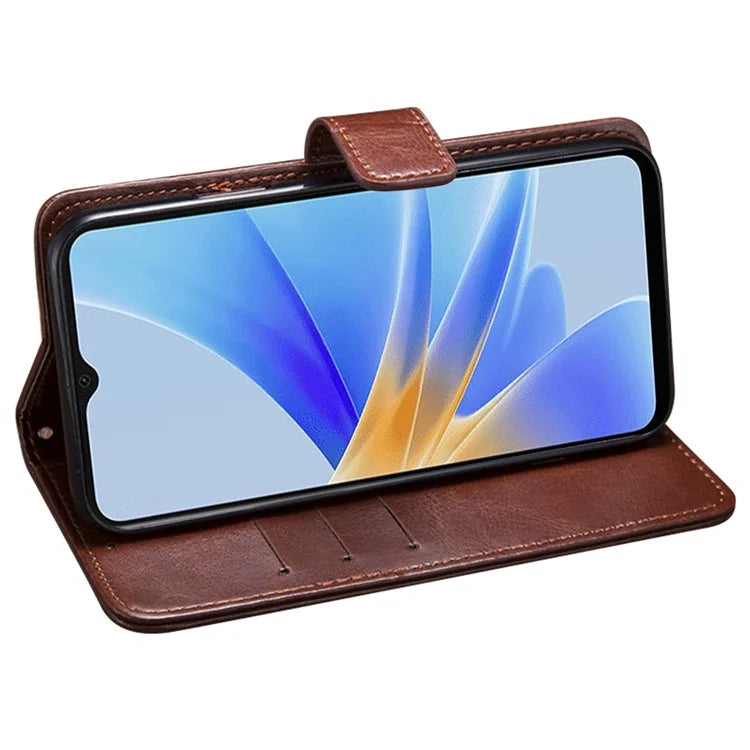 IDEWEI For Oppo A38 4G Case Crazy Horse Texture Flip Leather Wallet Phone Cover