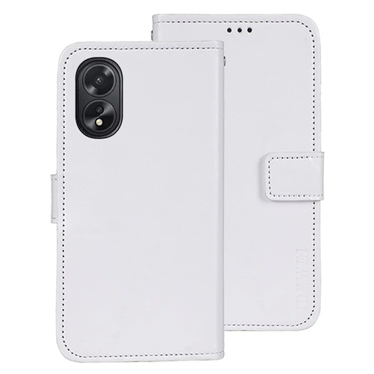 IDEWEI For Oppo A38 4G Case Crazy Horse Texture Flip Leather Wallet Phone Cover