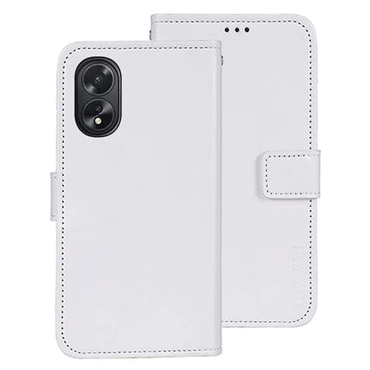 IDEWEI For Oppo A38 4G Case Crazy Horse Texture Flip Leather Wallet Phone Cover