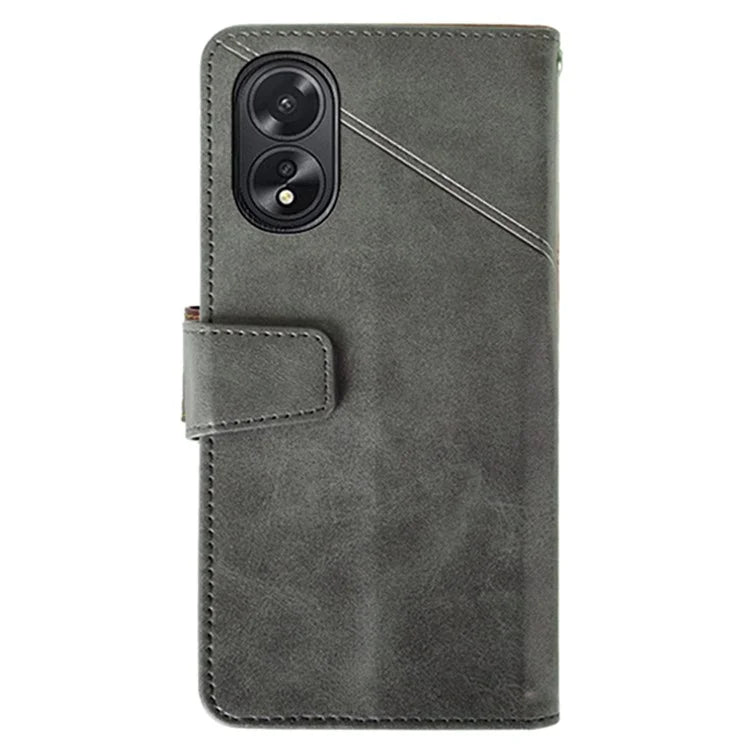 IDEWEI For Oppo A38 4G Phone Case Shockproof PU Leather+TPU Protective Cover