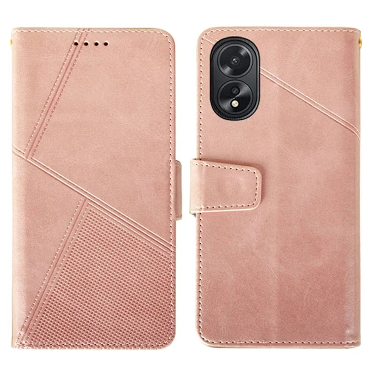IDEWEI For Oppo A38 4G Phone Case Shockproof PU Leather+TPU Protective Cover