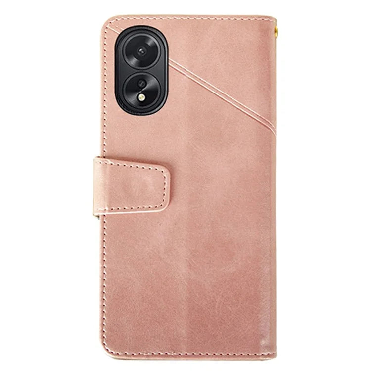 IDEWEI For Oppo A38 4G Phone Case Shockproof PU Leather+TPU Protective Cover