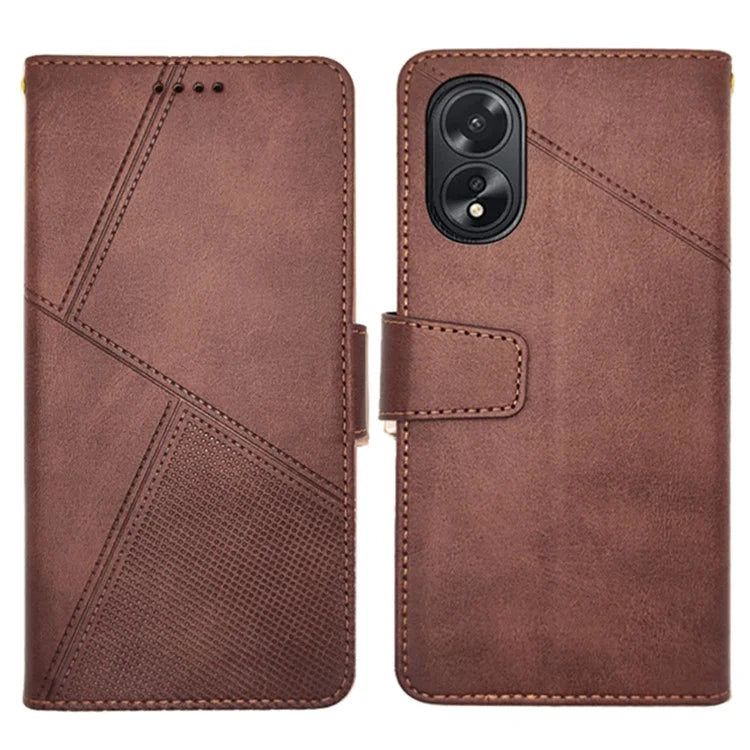 IDEWEI For Oppo A38 4G Phone Case Shockproof PU Leather+TPU Protective Cover