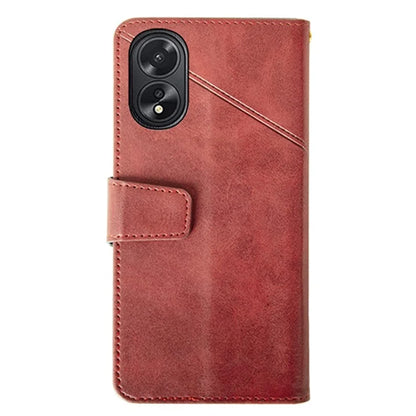 IDEWEI For Oppo A38 4G Phone Case Shockproof PU Leather+TPU Protective Cover