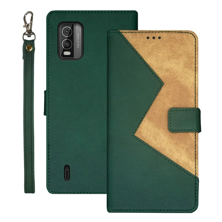 IDEWEI For Nokia C210 Flip Cover PU Leather Card Holder Stand Phone Case