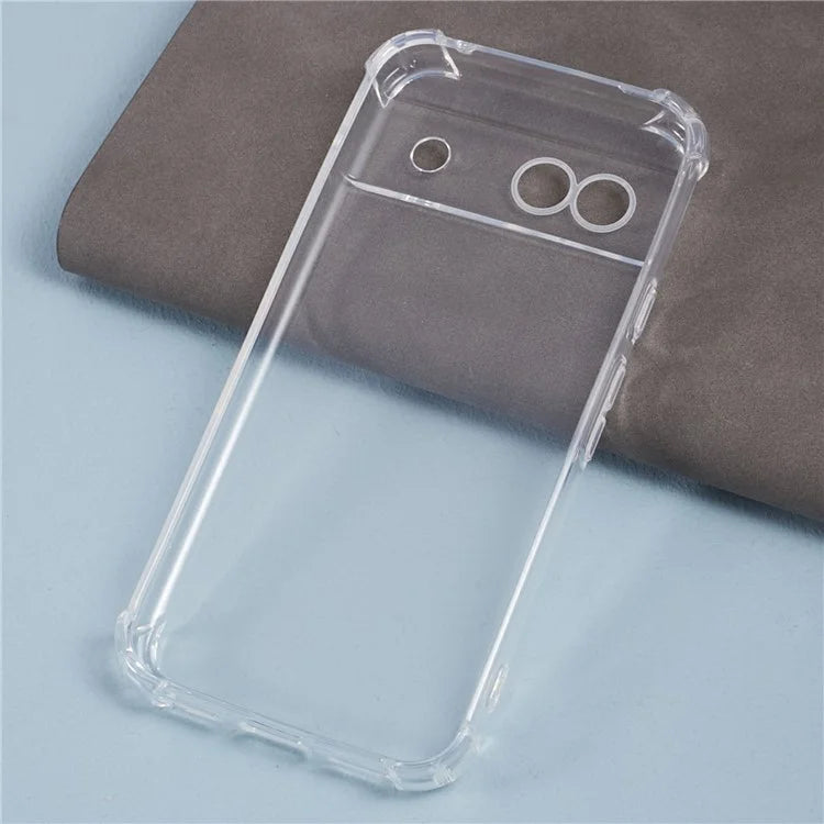 For Google Pixel 8a Case Four Corner Drop-proof Clear TPU Back Cover