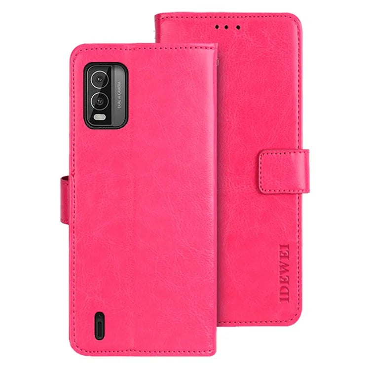 IDEWEI For Nokia C210 Case Flip Leather Wallet Phone Cover Crazy Horse Texture Phone Shell