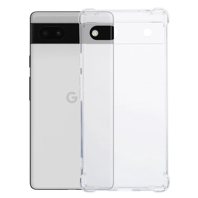 For Google Pixel 6a Clear Case Reinforced Four Corner Phone TPU Cover