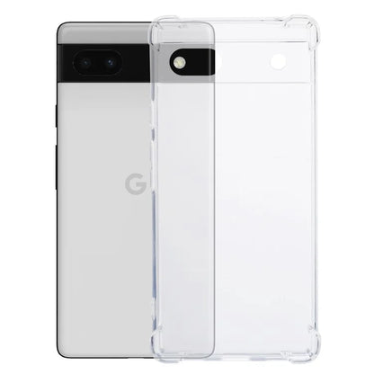For Google Pixel 6a Clear Case Reinforced Four Corner Phone TPU Cover