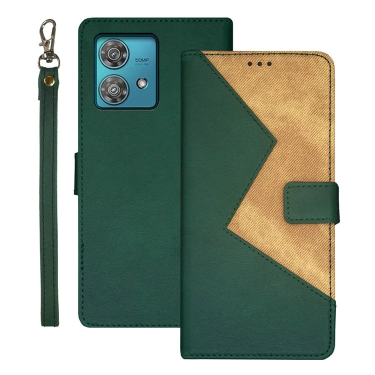 IDEWEI For Motorola Edge 40 Neo 5G Case Card Holder PU Leather Flip Phone Cover