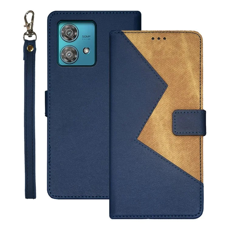 IDEWEI For Motorola Edge 40 Neo 5G Case Card Holder PU Leather Flip Phone Cover