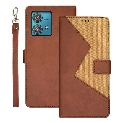 IDEWEI For Motorola Edge 40 Neo 5G Case Card Holder PU Leather Flip Phone Cover